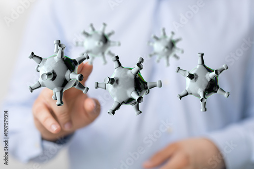 Visual of a 3D rendered vir...