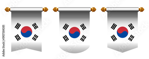 south korea banner flag graphic design template