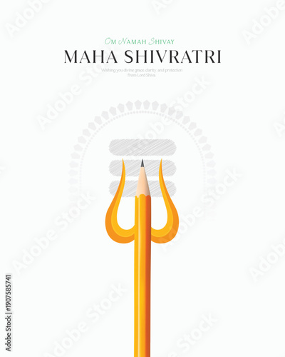 Maha Shivratri Festival Illustration Social Media Post