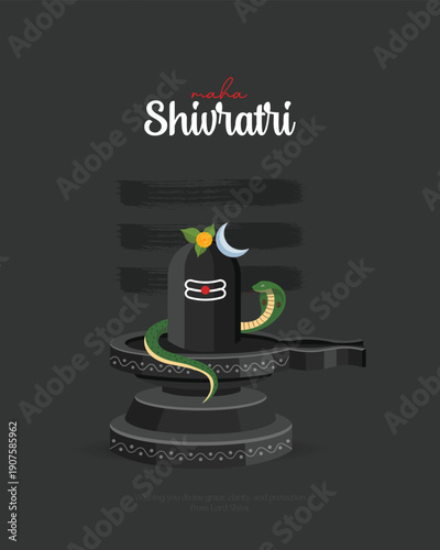 Maha Shivratri Festival Illustration Social Media Post