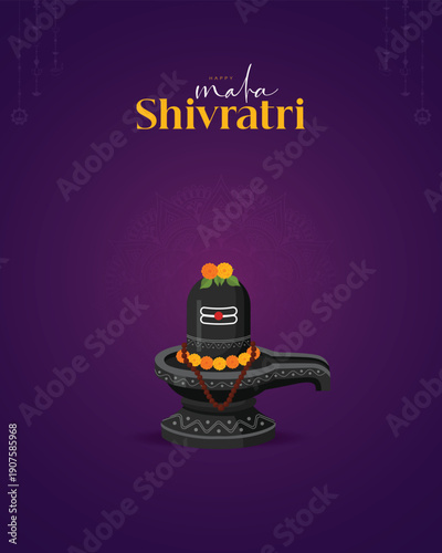 Maha Shivratri Festival Illustration Social Media Post