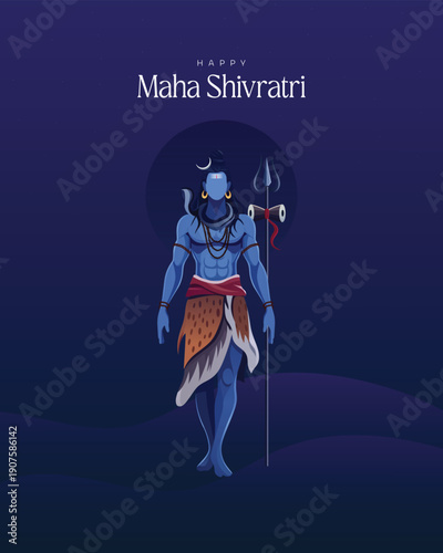 Maha Shivratri Festival Illustration Social Media Post
