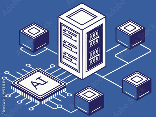 set of icons for database design 