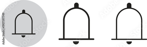 Service Bell Icons Vector Set – Hotel Reception and Notification Symbols