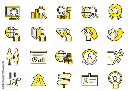 ビジネス・ヒューマンアイコン09　Business Human Icons