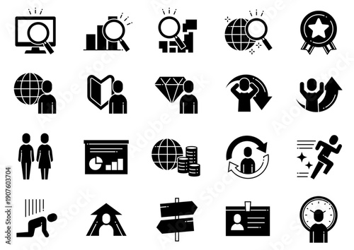 ビジネス・ヒューマンアイコン08　Business Human Icons