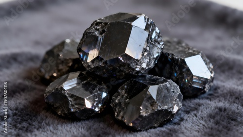 BlackShinyCrystalsOnFabric