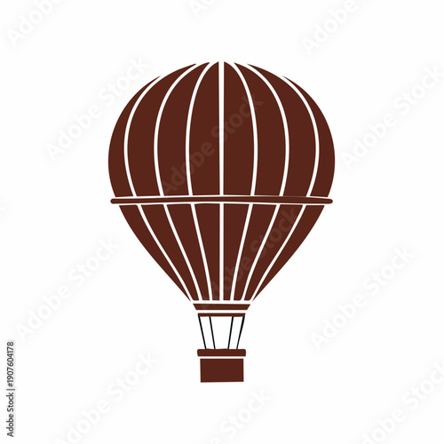 Vintage hot air balloon illustration evokes a sense of adventure and travel dreams