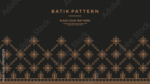 Elegant Batik Border Pattern on Dark Background