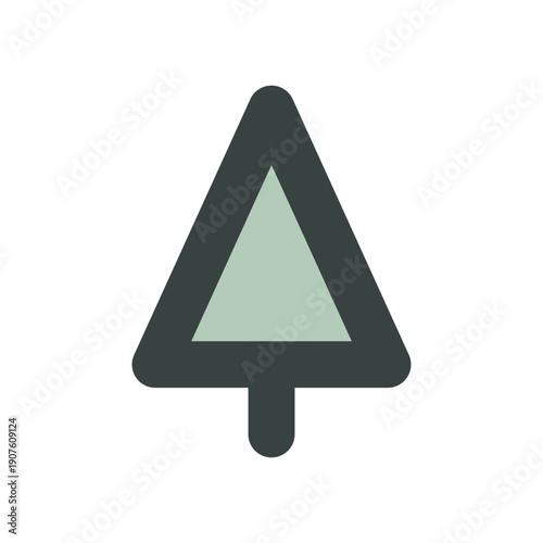Isolated yellow warning triangle sign featuring an exclamation symbol to alert of high voltage danger and road traffic hazards