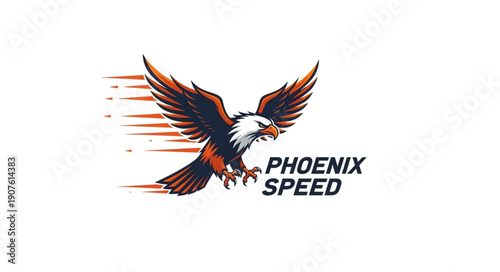 Phoenix Speed Eagle Logo Design.