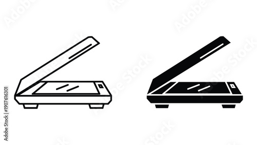 Pouch lamination machine icon set