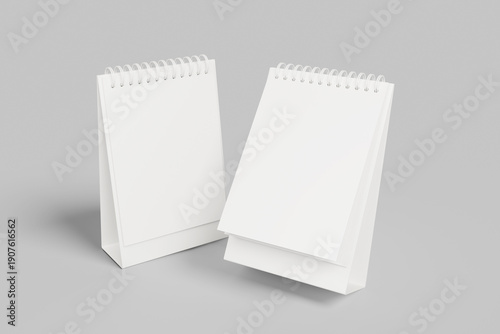 Two Spiral Bound Desktop Calendars for Schedule Planning