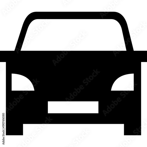 car made of black lines isolated on a white background