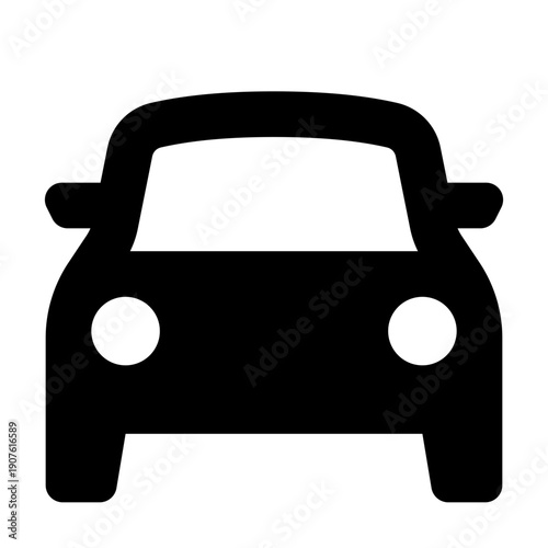 car made of black lines isolated on a white background