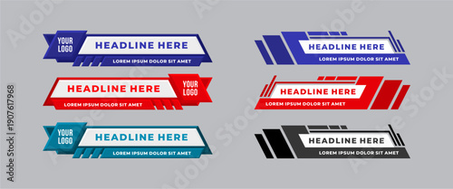 Breaking news headline lower third for news header vector template