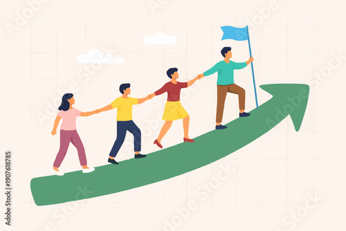 Wallpaper Mural Teamwork and Success Concept Torontodigital.ca