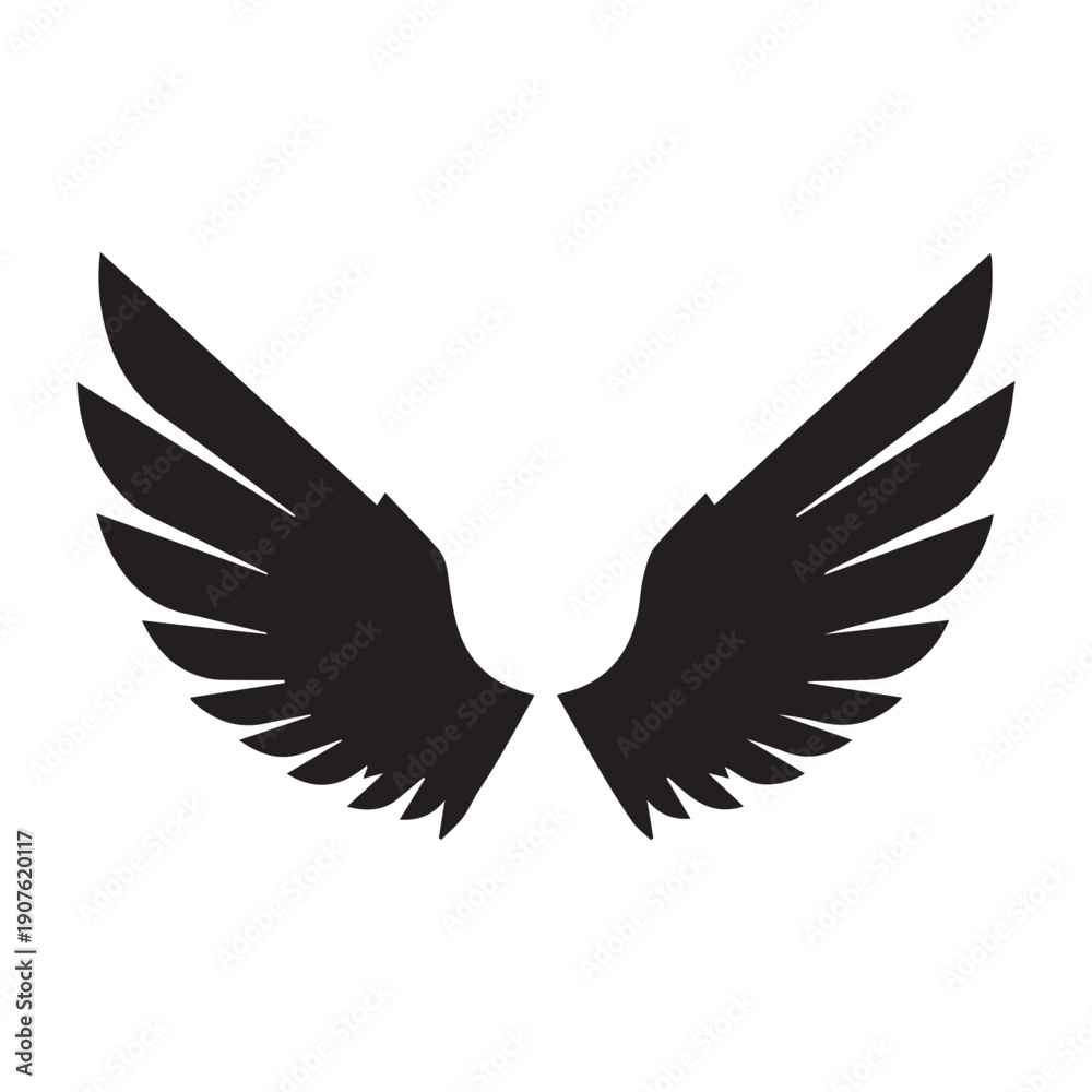 Fototapeta premium Angel Wings Symbol Logo Design