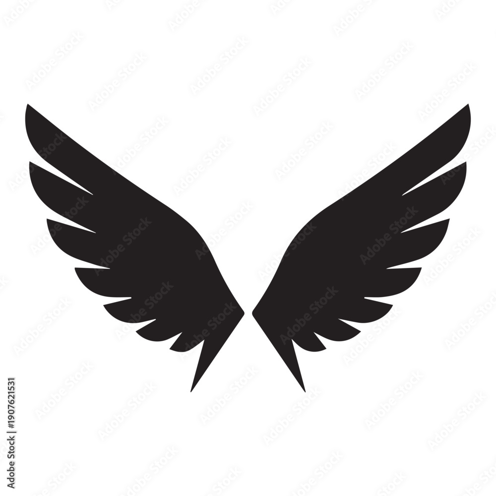 Fototapeta premium Angel Wings Symbol Logo Design