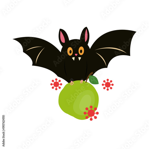 bat zoonosis. nipah virus transmission concept