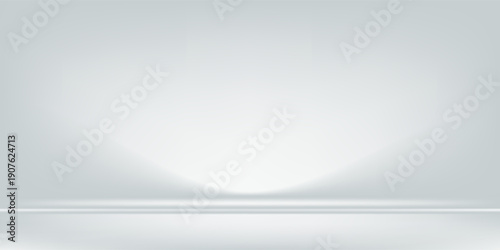 White grey studio room. Limbo light background. illustration.