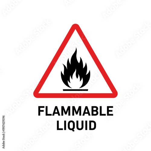 Flammable Liquid Warning Sign