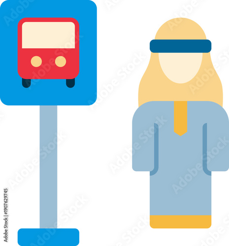 Bus stop and public transportation