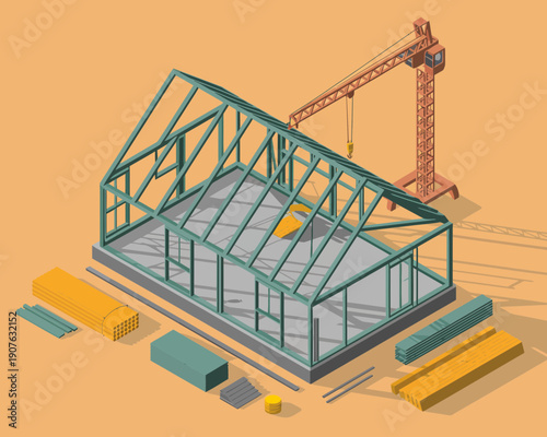 vector illustration of an industrial building