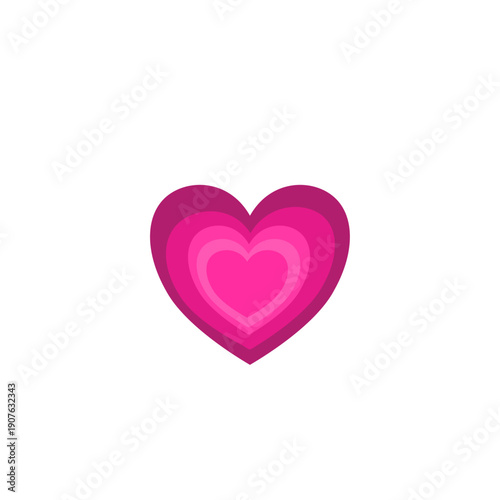 Heart icon symbols designed in a clean, modern vector style.