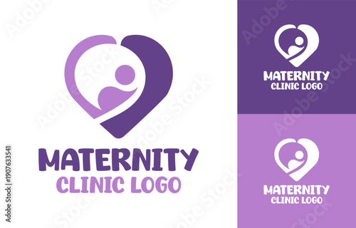 Maternity Clinic Logo Modern Minimalist Healthcare Identity.