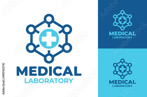 Medical Laboratory Logo Modern Minimalist Healthcare Identity.