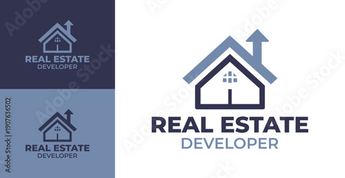 Real Estate Developer Logo Modern Minimalist Housing Investment Identity