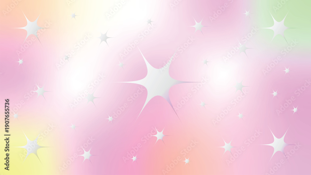 Obraz premium Colorful abstract ocean sky background, shiny stars, and stripes neon light effect for modern bright design