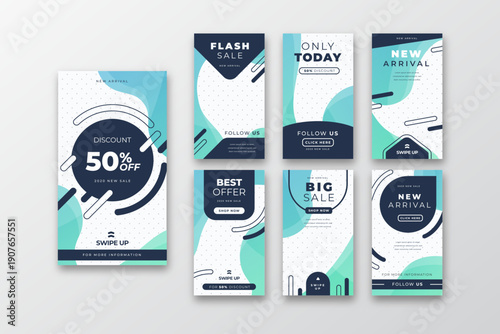 Collection of Modern Social Media Story Templates for Sales and Promotions