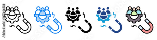 Lead icon set multiple style collection