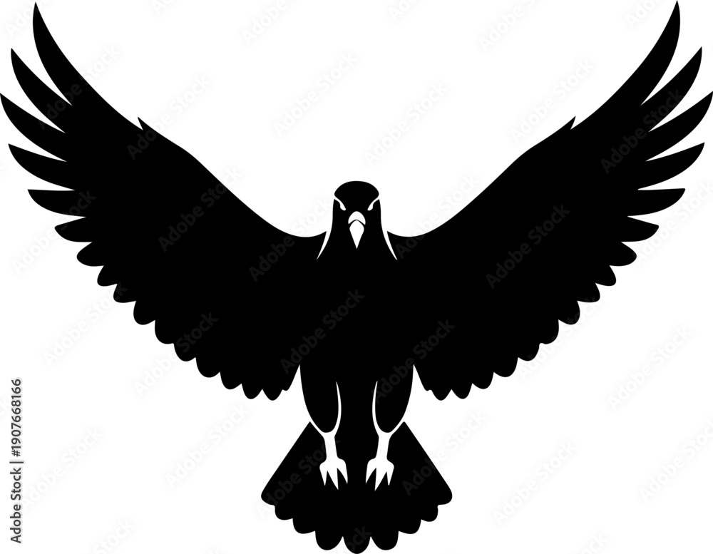 Fototapeta premium A big single bird silhouette vector illustration