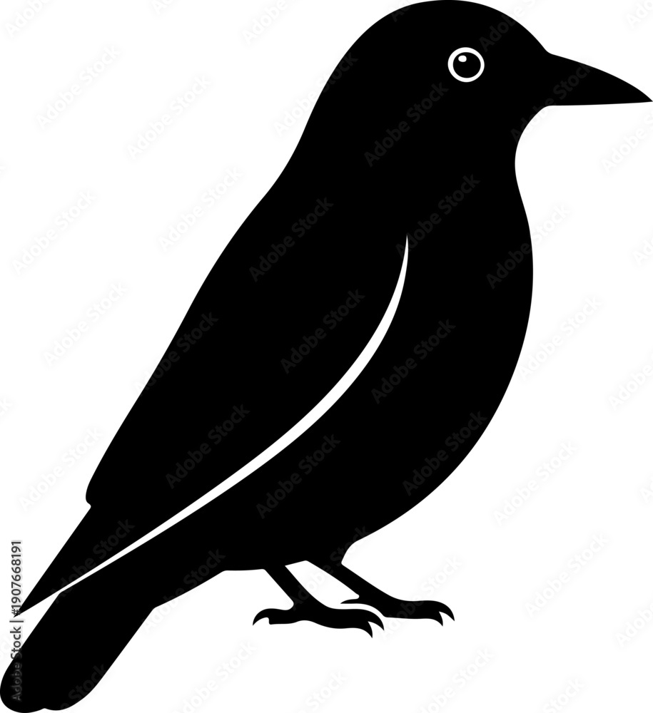 Fototapeta premium A big single bird silhouette vector illustration