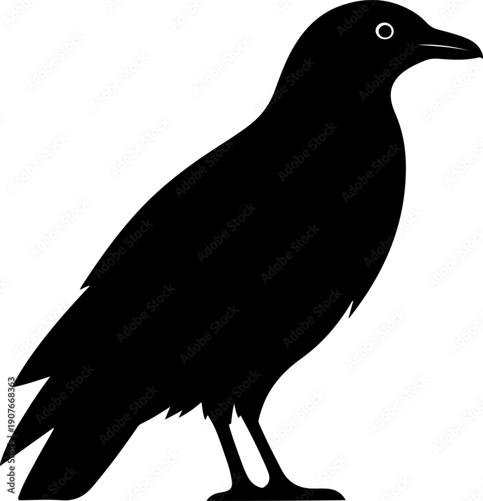 Naklejka premium A big single bird silhouette vector illustration