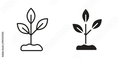 Plant icons for web developers and designers,