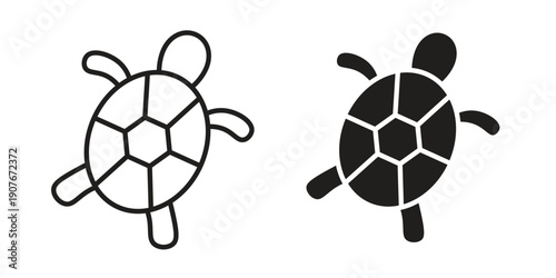 Sea turtle icons for web developers and designers,