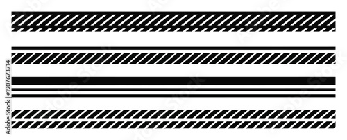Canvas Print Black and White Geometric Line Patterns and Borders
