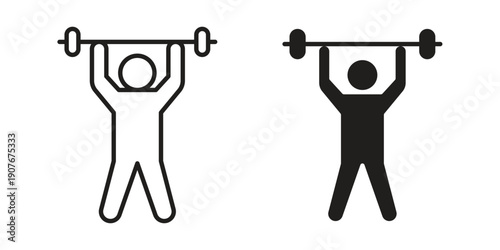 Weightlifter icons for web developers and designers,