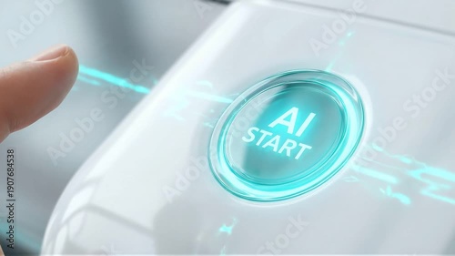 Wallpaper Mural Activating Futuristic AI Interface with Finger Touch Torontodigital.ca