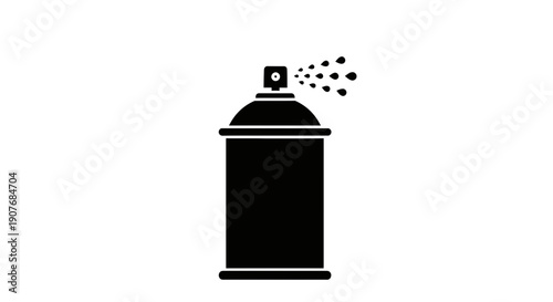 Black Aerosol Spray Can Icon