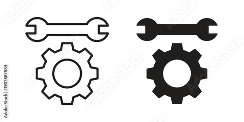 Repair tools icons collection. Line vector sign, symbol for web and mobile