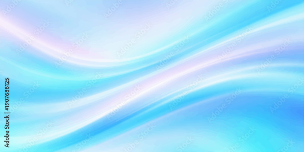 Obraz premium Abstract blue background with soft flowing waves and smooth motion blur creating a bright artistic backdrop with elegant vector curves and textured light patterns for a modern wallpaper design