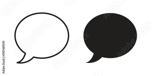 Speech bubble icons collection. Line vector sign, symbol for web and mobile