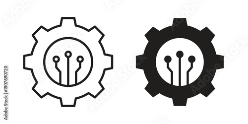 Technology icons collection. Line vector sign, symbol for web and mobile