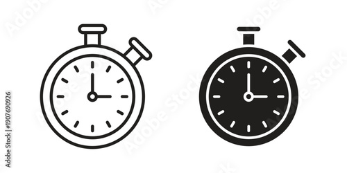 Timer icons collection. Line vector sign, symbol for web and mobile