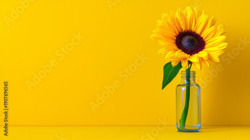 Single Fresh Sunflower in G...